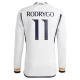 Fotbalové Dresy Real Madrid Rodrygo #11 2023-24 Domácí Dres Mužské Dlouhý Rukáv