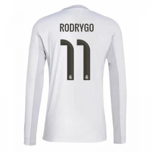 Fotbalové Dresy Real Madrid Rodrygo #11 2025-26 Domácí Dres Mužské Dlouhý Rukáv