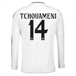 Fotbalové Dresy Real Madrid Tchouameni #14 2024-25 Domácí Dres Mužské Dlouhý Rukáv