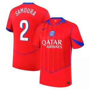 Fotbalové Dresy Samoura #2 Paris Saint-Germain PSG 2025-26 Třetí Dres Mužské