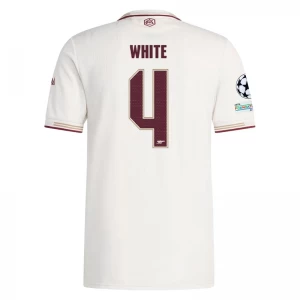 Fotbalové Dresy White #4 Arsenal FC 2025-26 Champions League Třetí Dres Mužské