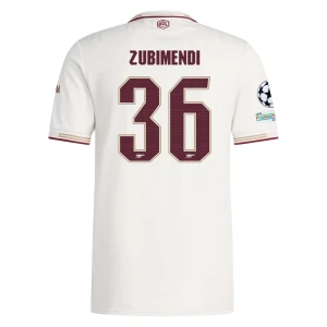 Fotbalové Dresy Zubimendi #36 Arsenal FC 2025-26 Champions League Třetí Dres Mužské