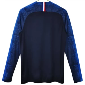 Francie World Cup Retro Dres 2018 Domácí Mužské Dlouhý Rukáv