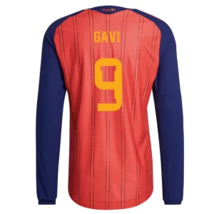 Gavi #9 Fotbalové Dresy Španělsko Mistrovství Světa 2026 Domácí Dres Mužské Dlouhý Rukáv