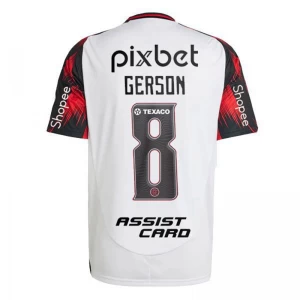 Gerson #8 Fotbalové Dresy CR Flamengo 2025-26 Sponsor Venkovní Dres Mužské