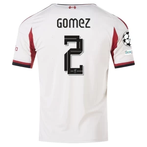 Gomez #2 Fotbalové Dresy Liverpool FC 2025-26 Champions League Venkovní Dres Mužské