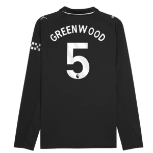 Greenwood #5 Fotbalové Dresy Manchester City 2025-26 Venkovní Dres Mužské Dlouhý Rukáv
