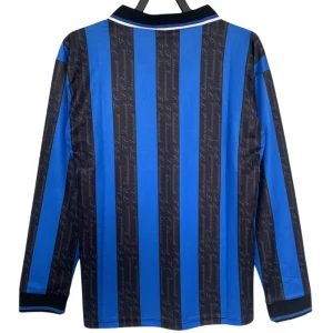 Inter Mediolan Retro Dres 1997-98 Domácí Mužské Dlouhý Rukáv