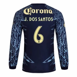 J. DOS SANTOS #6 Fotbalové Dresy Club América 2025-26 Venkovní Dres Mužské Dlouhý Rukáv