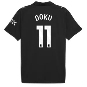 Jérémy Doku #11 Fotbalové Dresy Manchester City 2025-26 Venkovní Dres Mužské