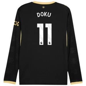 Jérémy Doku #11 Fotbalové Dresy Manchester City 2026-27 Venkovní Dres Mužské Dlouhý Rukáv