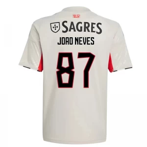 Joao Neves #87 Fotbalové Dresy SL Benfica 2025-26 Venkovní Dres Mužské