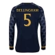 Jude Bellingham #5 Fotbalové Dresy Real Madrid 2023-24 Venkovní Dres Mužské Dlouhý Rukáv