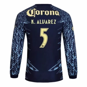 K. ALVAREZ #5 Fotbalové Dresy Club América 2025-26 Venkovní Dres Mužské Dlouhý Rukáv