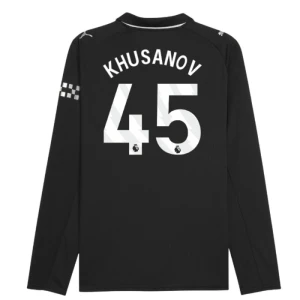 Khusanov #45 Fotbalové Dresy Manchester City 2025-26 Venkovní Dres Mužské Dlouhý Rukáv