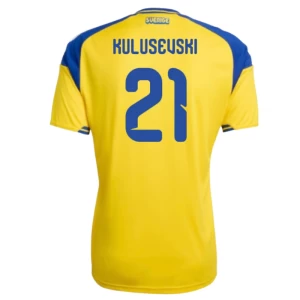 Kulusevski #21 Fotbalové Dresy Švédsko Mistrovství Světa 2026 Domácí Dres Mužské