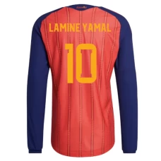 Lamine Yamal #10 Fotbalové Dresy Španělsko Mistrovství Světa 2026 Domácí Dres Mužské Dlouhý Rukáv