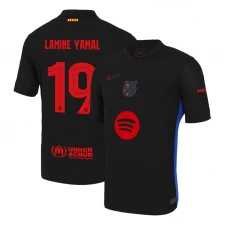 Lamine Yamal #19 Fotbalové Dresy FC Barcelona 2024-25 UCL New Spotify Logo Venkovní Dres Mužské