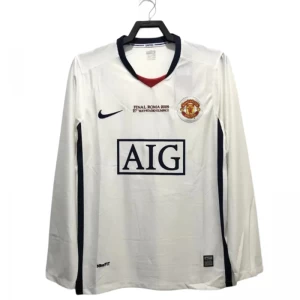 Manchester United Champions League Final Retro Dres 2008-09 Venkovní Mužské Dlouhý Rukáv