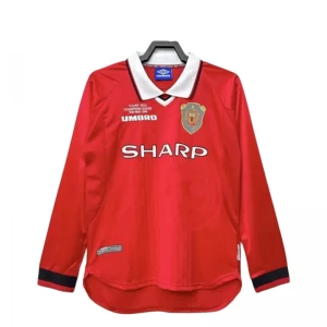 Manchester United Retro Dres 1999-00 Domácí Mužské Dlouhý Rukáv
