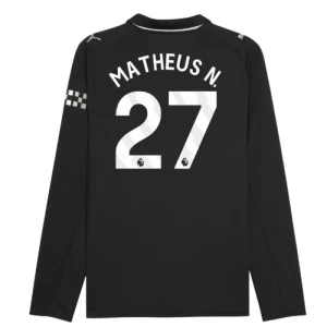 Matheus N. #27 Fotbalové Dresy Manchester City 2025-26 Venkovní Dres Mužské Dlouhý Rukáv