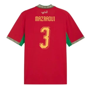 Mazraoui #3 Fotbalové Dresy Maroko Mistrovství Světa 2026 Domácí Dres Mužské