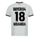 Mbamba #18 Fotbalové Dresy Bayer 04 Leverkusen 2023-24 Venkovní Dres Mužské