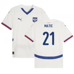Nemanja Matić #21 Fotbalové Dresy Srbsko Mistrovství Evropy 2024 Venkovní Dres Mužské