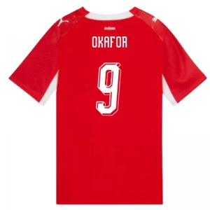 Okafor #9 Fotbalové Dresy Švýcarsko Mistrovství Světa 2026 Domácí Dres Mužské