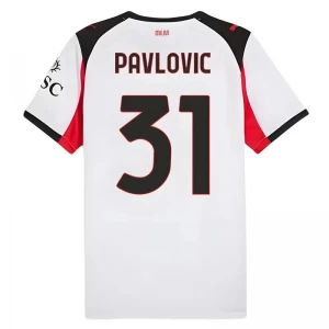 Pavlovic #31 Fotbalové Dresy AC Milan 2025-26 Venkovní Dres Mužské