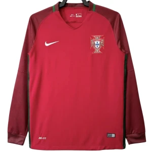 Portugalsko Retro Dres 2016 Domácí Mužské Dlouhý Rukáv