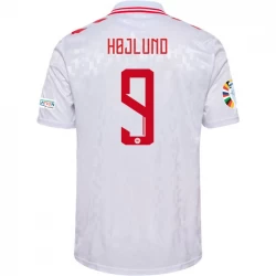 Rasmus Højlund #9 Fotbalové Dresy Dánsko 2024 Venkovní Dres Mužské