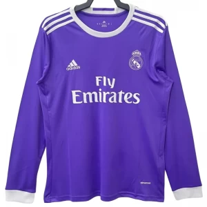 Real Madrid Retro Dres 2016-17 Venkovní Mužské Dlouhý Rukáv