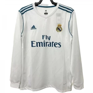 Real Madrid Retro Dres 2017-18 Domácí Mužské Dlouhý Rukáv