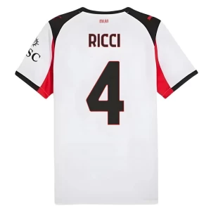 Ricci #4 Fotbalové Dresy AC Milan 2025-26 Venkovní Dres Mužské