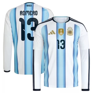 Romero #13 Fotbalové Dresy Argentina Mistrovství Světa 2026 Domácí Dres Mužské Dlouhý Rukáv