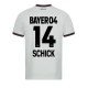 Schick #14 Fotbalové Dresy Bayer 04 Leverkusen 2023-24 Venkovní Dres Mužské