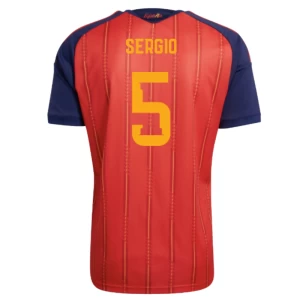 Sergio #5 Fotbalové Dresy Španělsko Mistrovství Světa 2026 Domácí Dres Mužské