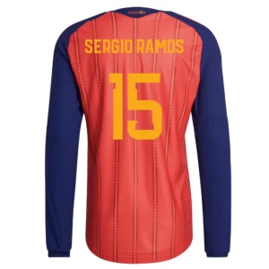 Sergio Ramos #15 Fotbalové Dresy Španělsko Mistrovství Světa 2026 Domácí Dres Mužské Dlouhý Rukáv
