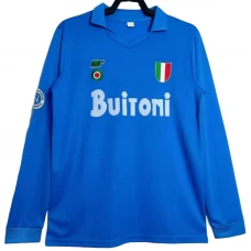 SSC Napoli Retro Dres 1987-88 Domácí Mužské Dlouhý Rukáv