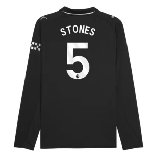 Stones #5 Fotbalové Dresy Manchester City 2025-26 Venkovní Dres Mužské Dlouhý Rukáv