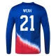 Weah #21 Fotbalové Dresy Spojené Státy Americké Copa America 2024 Venkovní Dres Mužské Dlouhý Rukáv