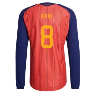 Xavi #8 Fotbalové Dresy Španělsko Mistrovství Světa 2026 Domácí Dres Mužské Dlouhý Rukáv