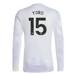 Yoro #15 Fotbalové Dresy Manchester United 2025-26 Venkovní Dres Mužské Dlouhý Rukáv